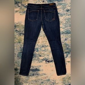 Size 12 Dark Blue, Slightly distressed, Express Mid-rise Jeans/Leggings